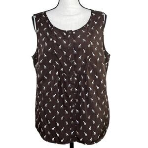 Croft & Barrow Brown Giraffe Tank Size XL